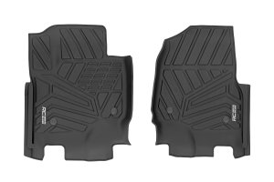 Ford F-250 Super Duty Floor Mats - Front - Rough Country - Flex-Fit - '17-'24